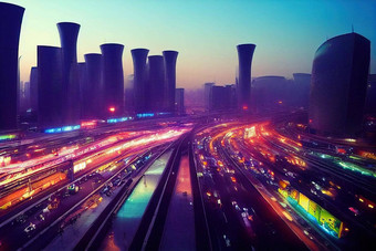 动漫北京中国交通城市环路中国资本城市报道北京几百万汽车