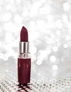 巧克力口红银圣诞节年情人节一天假期闪闪发光的背景化妆化妆品产品奢侈品美品牌