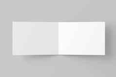 景观折叠邀请卡信封呈现白色空白模型