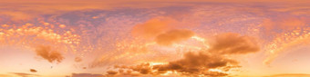 金发光的日落天空全景粉红色的橙色云Hdr无缝的球形equirectangular全景天空圆顶天顶可视化天空更换空中无人机全景照片