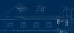 聪明的房子自动化系统数字聪明的技术摘要背景体系结构线框建设蓝色的背景