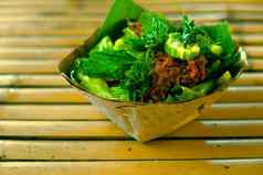 泰国食物咖喱鱼蛋糕鱼蛋糕有机自然包