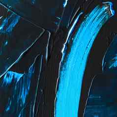 艺术摘要纹理背景蓝色的丙烯酸油漆刷中风变形墨水石油飞溅打印背景奢侈品假期品牌平铺横幅设计