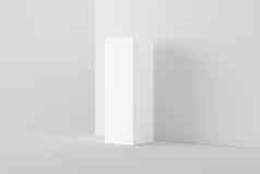 长矩形盒子白色空白呈现模型