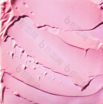 粉红色的化妆品纹理背景化妆护肤品化妆品产品奶油口红保湿霜宏奢侈品美品牌假期平铺设计