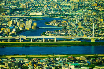 东京城市景观拍摄东京天空树