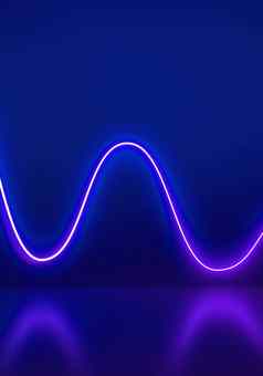 紫色的波霓虹灯摘要背景紫外线光激光显示虚拟现实