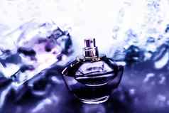 香水瓶紫色的水新鲜的海沿海气味魅力香味水香水产品假期礼物奢侈品美水疗中心品牌现在