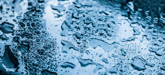 水纹理摘要背景阿卡滴蓝色的玻璃科学宏元素多雨的天气自然表面艺术背景环境品牌设计