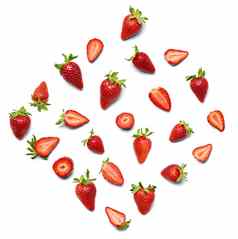 srtawberry红色的水果新鲜的浆果食物成熟的有机多汁的甜蜜的新鲜