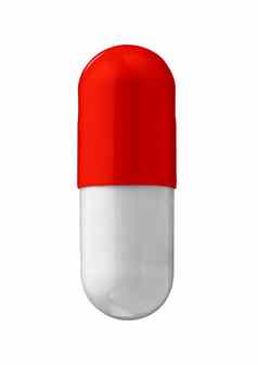 白色红色的药丸医疗药物药物治疗