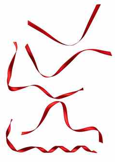 红色的丝带弓装饰圣诞节情人节礼物生日礼物设计丝绸圣诞节聚会，派对庆祝活动假期