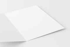 折叠邀请卡信封呈现白色空白模型