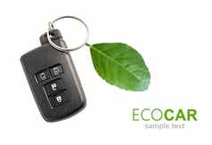 生态车车关键绿色叶电能源绿色环境生态概念