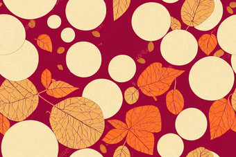 秋天日本纸模式背景插图