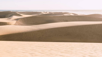 沙子沙丘海滩Maspalomas大加那利岛日出