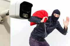 安全相机概念相机房间小偷