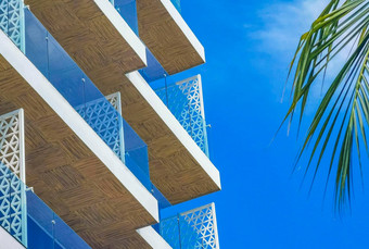 典型的街城市<strong>景观建筑</strong>公寓playa的卡门墨西哥
