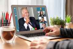 业务人视频会议流行的虚拟集团会议