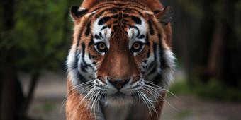 肖像美丽的老虎大猫特写镜头老虎肖像老虎肖像大猫