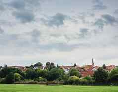 弗莱贝格Neckar日落小欧洲小镇巴登符腾堡德国欧洲内卡尔河西南德国