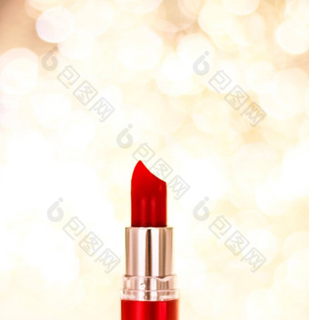 红色的口红金圣诞节年情人节一天假期闪闪发光的背景化妆化妆品产品奢侈品美品牌