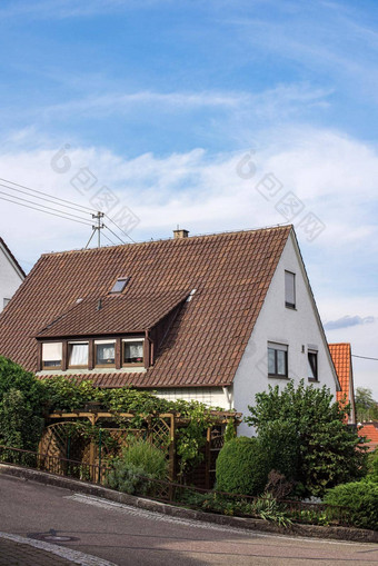 传统的小房子美丽的户外装饰外观<strong>德国德国</strong>砖建筑房子古老的欧洲城市<strong>德国</strong>架构师