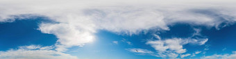 蓝色的天空全景卷云云无缝的Hdr学位帕诺球形equirectangular格式天空圆顶天顶可视化游戏天空<strong>更换</strong>空中无人机全景照片