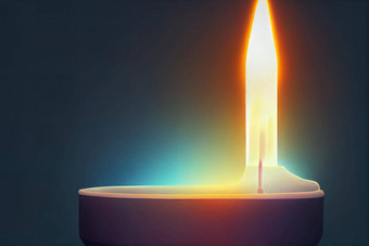 燃烧蜡烛切换光灯泡高质量插图