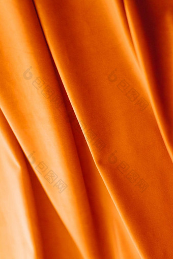 摘要橙色织物背景天鹅绒纺织材料百叶窗窗帘时尚纹理首页装饰背景奢侈品室内设计品牌