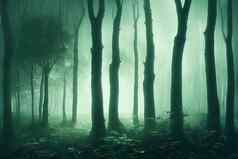 被施了魔法森林魔法神秘的雾晚上