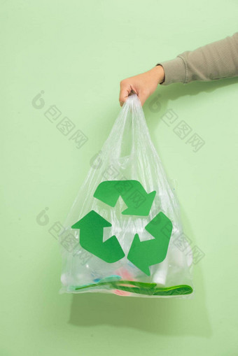 浪费回收重用垃圾处理环境生态概念关闭垃圾袋垃圾垃圾绿色回收象征首页