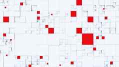 背景白色红色的多维数据集移动水平呈现插图