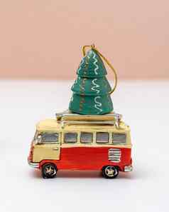 玩具车携带玩具圣诞节树圣诞节树小型公共汽车