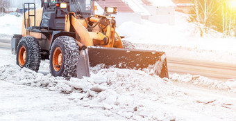 清洁清洁道路城市雪冬天