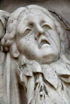 雕像女人墓象征抑郁症疼痛悲伤