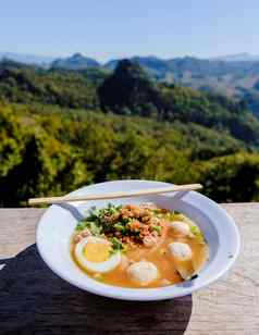 面条汤山北部泰国禁止贾博面条餐厅著名的的观点
