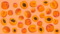 下降杏ruits橙色表面广告