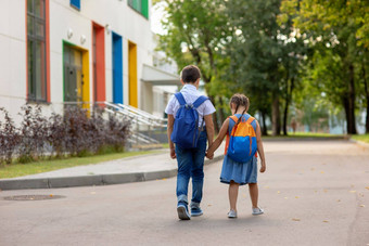 小学生<strong>女孩男孩背包</strong>学校