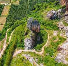 空中视图考县库哈山宋卡泰国