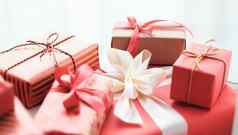 假期礼物包装奢侈品礼物珊瑚礼物盒子惊喜现在生日圣诞节一年情人节一天拳击一天婚礼假期购物美盒子交付