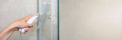 淋浴小屋清洁清洁玻璃淋浴清洁玻璃橡胶刮板