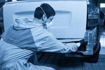 机械师覆盖车鸭磁带绘画汽车修复服务