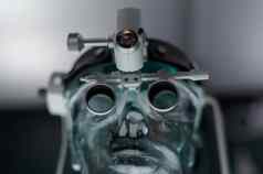 牙医的显微镜透明的人体模型医疗展览
