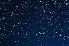冬天假期冬季背景白色雪下降黑暗蓝色的背景雪花散景降雪粒子摘要下雪场景圣诞节雪假期设计
