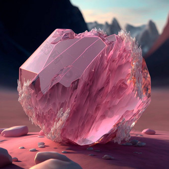 粉红色的水晶山