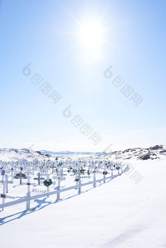 墓地格陵兰岛照片墓地伊卢利萨特格陵兰岛丹麦照片公共墓地伊卢利萨特格陵兰岛丹麦