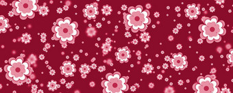 美丽的精致的背景明信片图形作品精致的粉红色的花背景横幅全景