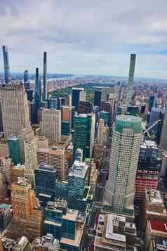曼哈顿纽约城市摩天大楼中央公园距离