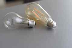 现实的照片图像光灯泡孤立的灯泡荧光灯泡橙色一代灯泡钨灯泡白色能源储蓄灯泡